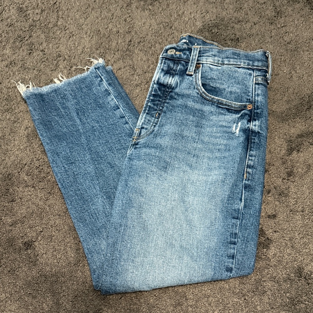 Classic Blue Distressed Women’s Jeans